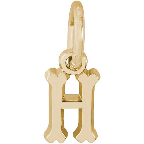 14K Gold Small Serif Initial H Accent by Rembrandt Charms 14K Gold Small Serif Initial H Accent by Rembrandt Charms