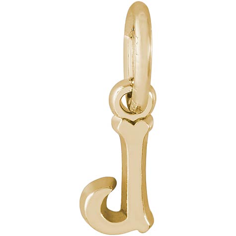 14K Gold Small Serif Initial J Accent by Rembrandt Charms