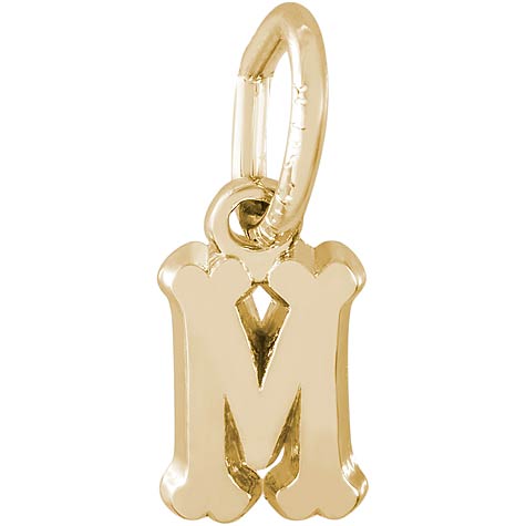 Gold Plate Small Serif Initial M Accent by Rembrandt Charms Gold Plate Small Serif Initial M Accent by Rembrandt Charms
