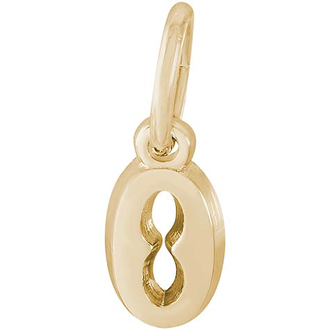14K Gold Small Serif Initial O Accent by Rembrandt Charms