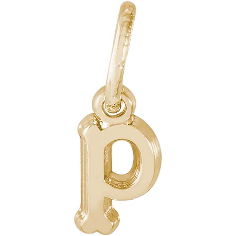 14K Gold Small Serif Initial P Accent by Rembrandt Charms