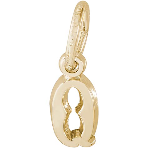 14K Gold Small Serif Initial Q Accent by Rembrandt Charms 14K Gold Small Serif Initial Q Accent by Rembrandt Charms