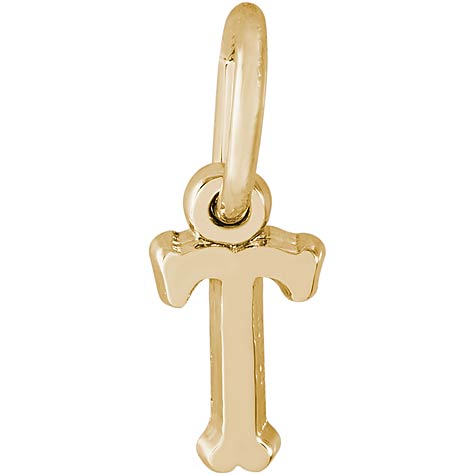 14K Gold Small Serif Initial T Accent by Rembrandt Charms 14K Gold Small Serif Initial T Accent by Rembrandt Charms
