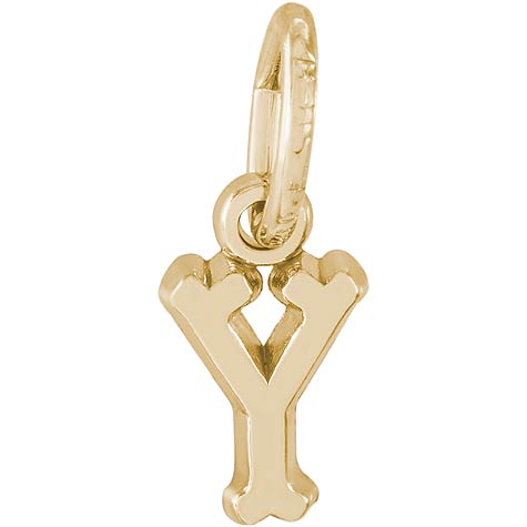 14K Gold Small Serif Initial Y Accent by Rembrandt Charms