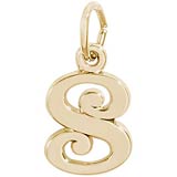 10K Gold Curly Initial S Accent Charm by Rembrandt Charms