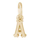 14K Gold Small Serif Initial A Accent by Rembrandt Charms