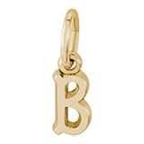 14K Gold Small Serif Initial B Accent by Rembrandt Charms