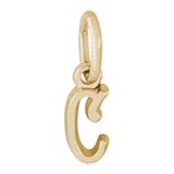 14K Gold Small Serif Initial C Accent by Rembrandt Charms