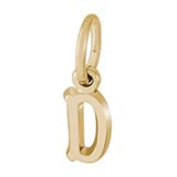 10K Gold Small Serif Initial D Accent by Rembrandt Charms