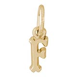 14K Gold Small Serif Initial F Accent by Rembrandt Charms