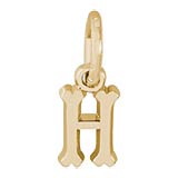 14K Gold Small Serif Initial H Accent by Rembrandt Charms