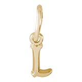 14K Gold Small Serif Initial L Accent by Rembrandt Charms