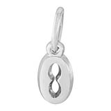 Sterling Silver Small Serif Initial O Accent by Rembrandt Charms