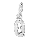 14K White Gold Small Serif Initial Q Accent by Rembrandt Charms