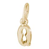 14K Gold Small Serif Initial Q Accent by Rembrandt Charms