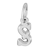 Sterling Silver Small Serif Initial S Accent by Rembrandt Charms