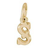 10K Gold Small Serif Initial S Accent by Rembrandt Charms