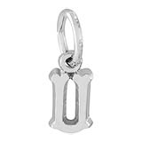 14K White Gold Small Serif Initial U Accent by Rembrandt Charms