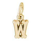 10K Gold Small Serif Initial W Accent by Rembrandt Charms