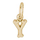 10K Gold Small Serif Initial Y Accent by Rembrandt Charms