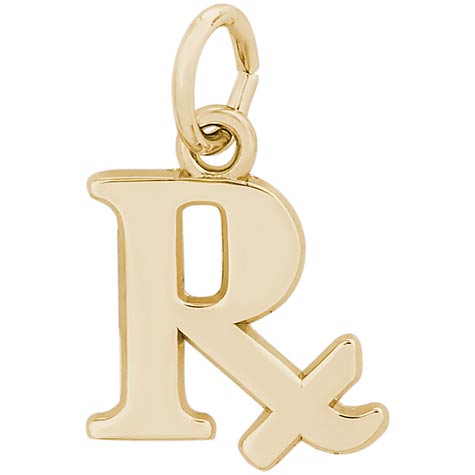 Gold Plated Pharmacy Charm by Rembrandt Charms Gold Plated Pharmacy Charm by Rembrandt Charms