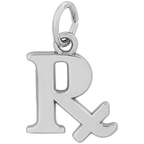 14K White Gold Pharmacy Charm by Rembrandt Charms 14K White Gold Pharmacy Charm by Rembrandt Charms