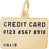 Gold Plated Credit Card Charm by Rembrandt Charms