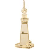 Gold Plated Barnegat, NJ Lighthouse Charm by Rembrandt Charms