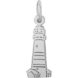 14K White Gold Boston Harbor Lighthouse Charm by Rembrandt Charms