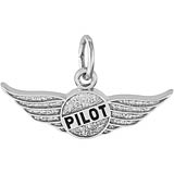Sterling Silver Pilot's Wings Charm by Rembrandt Charms