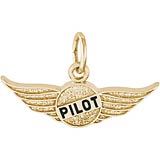 14K Gold Pilot's Wings Charm by Rembrandt Charms
