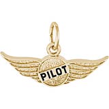 Gold Plated Pilot's Wings Charm by Rembrandt Charms