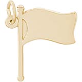 Rembrandt Color Guard Flag Charm, 10k Yellow Gold