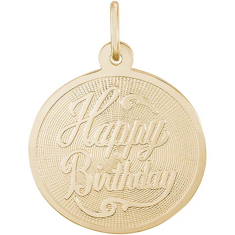 Rembrandt A Happy Birthday Charm, 10K Yellow Gold