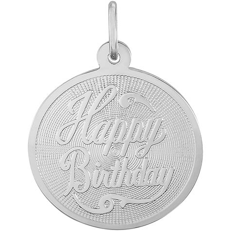 Rembrandt A Happy Birthday Charm, Sterling Silver