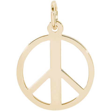 10K Gold Peace Symbol Charm by Rembrandt Charms 10K Gold Peace Symbol Charm by Rembrandt Charms