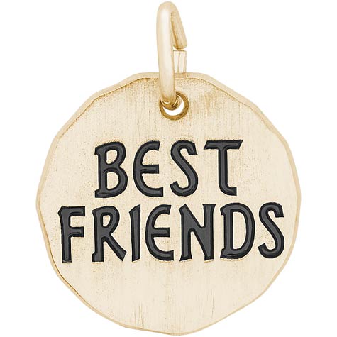 Gold Plate Best Friends Charm Tag by Rembrandt Charms