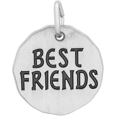 Sterling Silver Best Friends Charm Tag by Rembrandt Charms