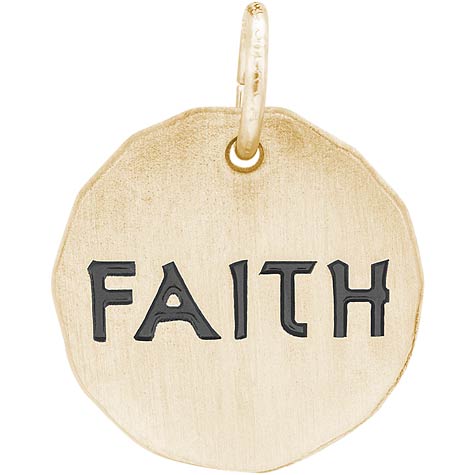 Gold Plate Faith Charm Tag by Rembrandt Charms Gold Plate Faith Charm Tag by Rembrandt Charms