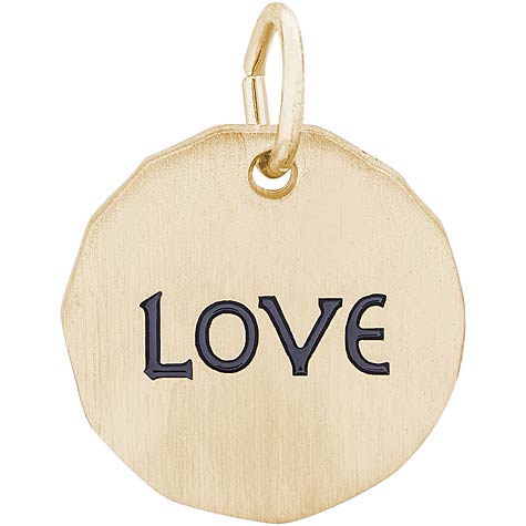 10K Gold Love Charm Tag by Rembrandt Charms