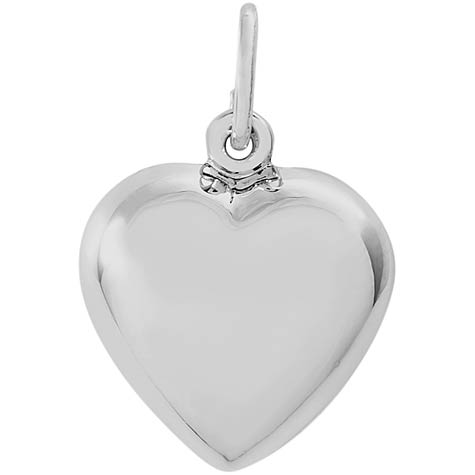 14K White Gold Heart Charm by Rembrandt Charms 14K White Gold Heart Charm by Rembrandt Charms