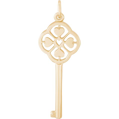 14K Gold Key To My Heart Charm by Rembrandt Charms 14K Gold Key To My Heart Charm by Rembrandt Charms
