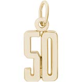 10K Gold That’s My Number Fifty Charm by Rembrandt Charms