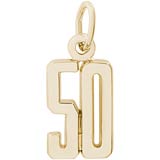 14K Gold That’s My Number Fifty Charm by Rembrandt Charms