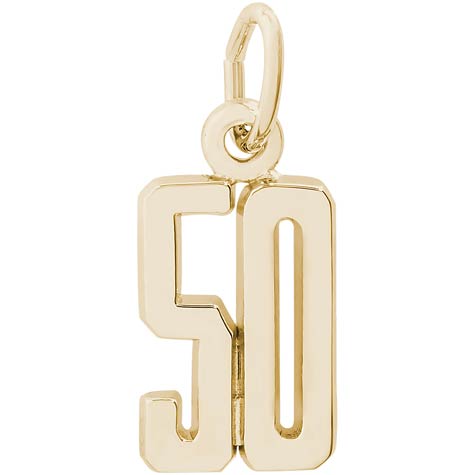 14K Gold That’s My Number Fifty Charm by Rembrandt Charms