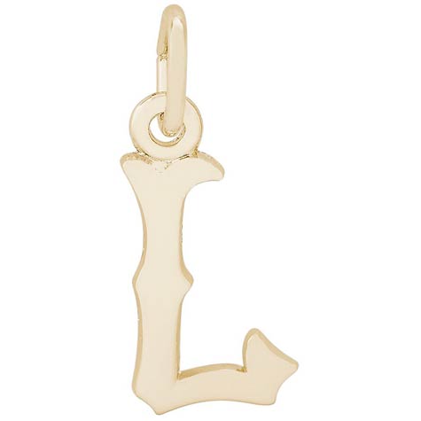 14K Gold Blackletter Initial L Charm by Rembrandt Charms