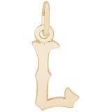 10K Gold Blackletter Initial L Charm by Rembrandt Charms
