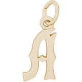 10K Gold Blackletter Initial A Charm by Rembrandt Charms