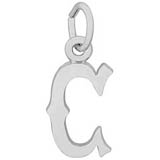 14K White Gold Blackletter Initial C Charm by Rembrandt Charms