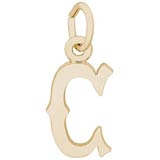 14K Gold Blackletter Initial C Charm by Rembrandt Charms